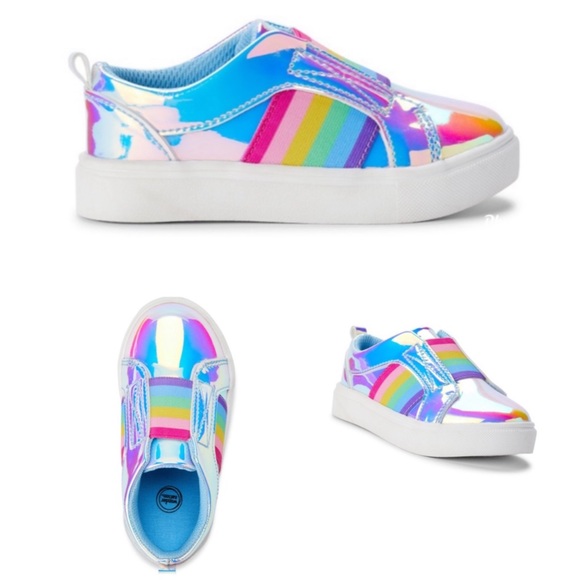 Wonder Nation Iridescent Shiny Toddler Casual Shoe - Picture 4 of 10